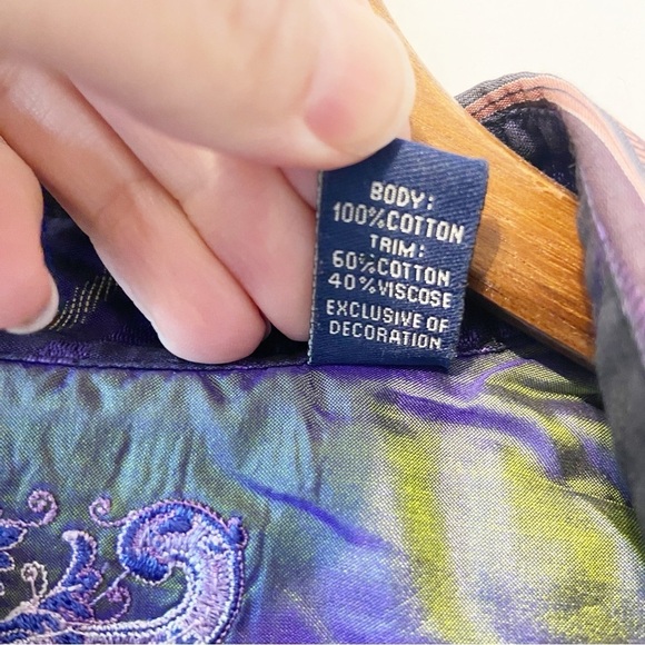 Robert Graham Men’s Buttondown Stripped Cotton Dress Shirt Flip Cuff Size Medium - Picture 5 of 12